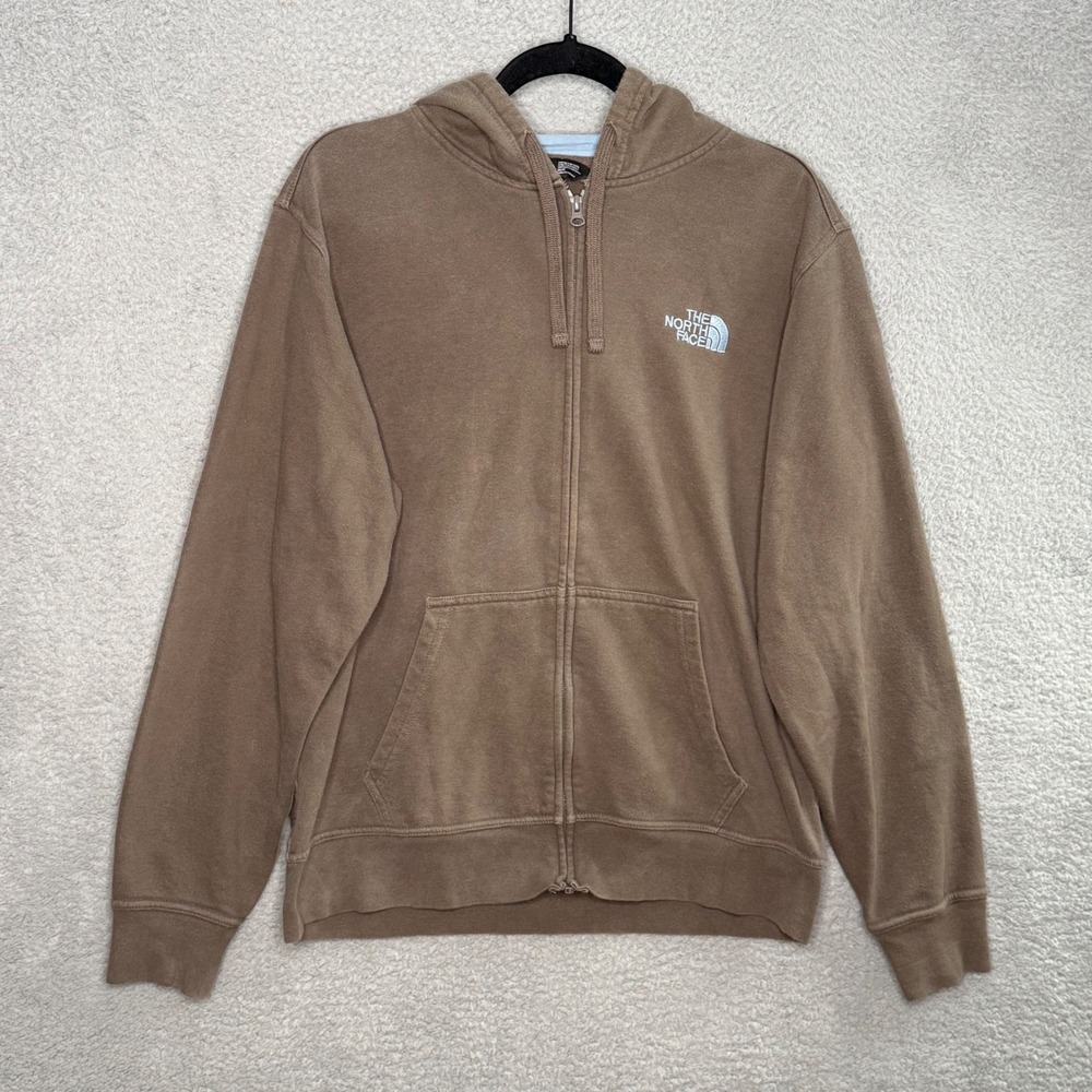 The North Face Mens Brown Full Zip Hoodie Fleece Sweatshirt CH2M Medium